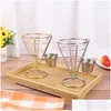 Mats Pads Table 1 Pcs French Fry Stand Cone Basket Holder For Fries Fish And Chips Appetizers Drop Delivery Home Garden Kitchen Di Dhoev