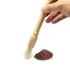 Ensembles de vaisselle 2 pièces moulin à café brosse de nettoyage dépoussiérage en bois pour stations et équipements expresso 10 pièces mini cuillère en bois