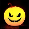 Altro Illuminazione a LED Ricarica USB Luci di zucca Halloween Pats Night Light Festival Atmosphere Colorf Piccola lampada da tavolo Drop Delivery H Dhp3R