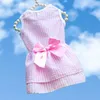 Dog Apparel Spring And Summer Clothes Cat Clothing Pet Supplies Striped Sling Net Yarn Skirt Dress Small Medium