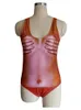 Costumi da bagno femminile euramericano straniero singolo sexy sexy sexy rosa ananas anguria per il petto panoramica capesante prospettiva triangolo da bagno monopezzo donna