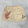 Männer Shorts Herren Running Training Engel Kreuz Print Gym Sport Männer Casual Kleidung Männliche Fitness Jogging Y2k Y2302