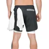 Heren shorts Sport Men Sportswear Dubbeldek Running 2in 1Beach Bottoms Summer Gym Fitness Training Jogging Sports Korte broek Y2302