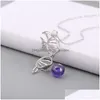 Medaglioni Alta quantità Ciondoli gabbia argento argento 925 Moda donna Lustro Rotondo collana di perle naturali Accessori medaglione D Dhgarden Dhxun