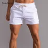 Mäns shorts plus storlek 3xl Leisure Grey Khaki Lace-Up Pocket Short Bottom Sexig Male Clothing 2021 Summer New Casual Y2302