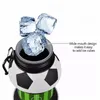 Wasserflasche, 550 ml, Fußball-Wasserflasche, faltbar, Sprorts-Wasserflaschen, Fußball, tragbar, faltbar, Ball, Silikon, Wasserbecher für Outdoor-Kinder, Geschenk 230206