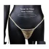 Autres ensembles de bijoux Lady Sexy Bikini String Culotte Chaîne Porno Sous-Vêtements Érotiques Ventre Cristal Corps Pour Les Femmes Couple T200508 824 Drop D Dhewp