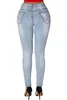 Women's Jeans Blue Washed Fade Skinny 230206