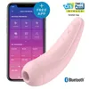 Wibratory seksu Masturbatorzy Zaspokajają 2 Vibrador Bluetooth Prevent Control Vibrator Sucker dla kobiet łechtaczki stymulatorów 1013