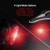 Bicicleta Strobe LED USB Tail Recarregable Lantern Cycling 4 Modos seguros à noite Bicycle Lights 0202