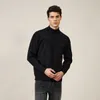 Sweaters masculinos Autumn Winter Turtleneck Sweater Blend Warm mistura de ajuste regular camada básica Pullovers de malha 230206