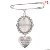 Charms Fai da te Pin Spilla Lacy Frame Charm Immagine ovale con ciondolo per la sposa Bouquet da sposa Po Drop Delivery Risultati dei gioielli Dhakc