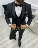 Men's Suits Blazers Costume Homme Mariage Formal Fashion Black Slim Fit Suits For Men 3 Piece Groom Wedding Suit Tuxedo Latest Coat Pant Design 230207