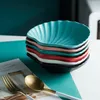 Bowls Creative Home Ceramic Breakfast Plate Nordic Matte Color Glaze Shell-Shaped Restaurant dessert sallad