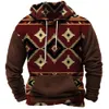 Erkek Hoodies Sweatshirts Vintage Hoodie Patchwork Baskılı Kapüşonlu Sweatshirt 2023 Kazak Kış Kış Büyük Boyu Sokak Giyim Harajuku Kazak 4xl 230206