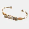 Natural Stone Bangle Jewelry Irregular Gold Plated Crystal Bangle Bracelet Bracelets Cuff Accessories 10 Styles M4273