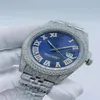 Luxury Watch 6 Style Mens Datejust II 41mm 228349 Full Iced Full vs Bigger Diamond Automatic Fashion Men's 003Watches New Ver2943