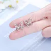 Creolen BABYLLNT 925 Sterling Silber Schmetterling durchbohrte Ohrclips für Mädchen Charm Schmuck Geschenk