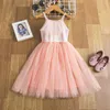 Girl Dresses Keelorn Kids Summer For Girls Fashion Sequins Sweet Princess Vestidos Ball Gown Mesh Patchwork Dress Baby Clothing