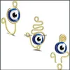 Nose Rings Studs Copper Wire Spiral Clip On Ring Evil Eyes Snake Shape Fake Piercing Jewelry C3 Drop Delivery Body Dhe5X