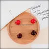 Dangle żyrandol wyjątkowy design słodki owoc 3D Czerwona wiśniowa wisiorek dla kobiet Kolczyki z kroplami złota