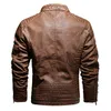 Men S Leather Faux Ucrazy Autumn Motor Casual Vintage Jacket Coat Winter Classic Fashion Pockets 230207