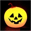 Altro Illuminazione a LED Ricarica USB Luci di zucca Halloween Pats Night Light Festival Atmosphere Colorf Piccola lampada da tavolo Drop Delivery H Dhp3R