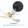Pendant Necklaces Selling Couple Magnetic Attraction Necklace Sun Moon Love Splicing Projection 100 Languages I You Drop Del Dhgarden Dhuir