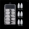 False Nails 100st Stiletto Full Cover Nail Tips Natural Almond Fake Diy Salon Tools Manicure Ongle Tryck på