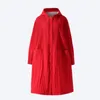 Women's Trench Coats SuperAen Autumn And Winter Of 2023 Pleated Korean Cotton Dress Women's Casual Long