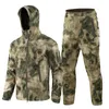 Heren tracksuits mannen camouflage jas sets buitenhaai skin soft shell windbreaker waterdichte jachtkleding set militaire tactische kleding 230206