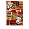 Rétro métal peinture US Route 66 moto métal étain signes affiche murale décor à la maison plaque Bar Club décoration murale peinture 20cmx30cm Woo