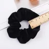 Winter Candy Color Ribbon Hair Rope Women Velvet Scrunchie Rubber Band Soft Warm Elastic Hair Bands Christmas Gifts Hair Accessories 1529