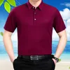 Men's T Shirts Summer Shirt Men Real Silk T-Shirt kläder 2023 Plus Size Mens Tshirt Casual Poleras Hombre T3-01R22 KJ1956