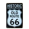 Rétro métal peinture US Route 66 moto métal étain signes affiche murale décor à la maison plaque Bar Club décoration murale peinture 20cmx30cm Woo