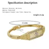 Bracelet Sunspicems couleur or algérie pour femmes maroc carré cristal arabe ethnique bijoux de mariage bénédiction Relief
