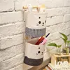 Boîtes de rangement Coton Lin Organisateurs suspendus Porte-armoire mural Sac Organisateur de placard Cosmétique Jouets Couleur Divers Pochette