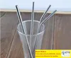 Özelleştirilmiş Torba Paketleme Yeniden Kullanılabilir Paslanmaz Çelik İçme Samanları Temizleme Fırçası ile Metal Pipetler