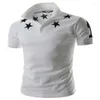 Men's Polos Geek Summer POLO Shirt Stars Printing Mode kortärmad tryckt ärm