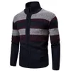 Men's Sweaters Autumn Winter Cardigan Men Jackets Coats Fashion Striped Knitted Slim Fit Coat Mens Clothing 230206