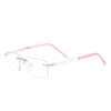 Sunglasses Frames Colorful Rimless Eyeglasses Men And Women Metal Rectangular Spectacles Frame For Prescription Lenses Myopia Reading