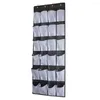 Opbergdozen over de deurschoen Organisator Clear Hanging Rack Stoffen Kastzak 24 Grote mesh -zakken SH SH