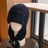 Boinas Japonés Visón Terciopelo Dulce Encaje Punto Oreja Protección Sombrero Mujeres Hombres Otoño Invierno Esquí Cálido Bomber Bonnet