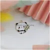 Charms 20Pcs Alloy Drip Oil Enamel Charm Cartoon Chinese Panda Pendant Earrings Diy Designer Jewelry Accessories Necklace Drop Deliv Dhjau