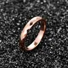 Ringos de cluster tungstênio anel de carboneto de 4 mm de largura martelada em ouro rosa colorido aliança de casamento para mulheres bijoux