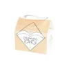 Enrole 10pcs Boxes de noivo noivo Papel Chocolate Candy Packaging Box Party Decoration Presente de casamento para convidados 0207