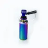 Smoking Pipe Aluminum water pipe ice blue dazzling glass filter water pipe removable cleaning mini bong