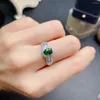 Cluster Rings S925 Silver Sterling Origin Emerald Ring for Women Wedding Bands Engagement Anillos de 925 Anel Jewelry