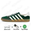 2023 Top Quality Designer Samba Gazelle Sneakers Shoes Light Blue Suede Wales Bonner Cream Green for Mens Women Original Sambas Vegan Gazelles Trainers Sneakers