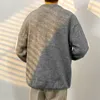 Maglioni da uomo Oversize Maglione lavorato a maglia Uomo Stile coreano Design Girocollo Casual Pullover allentato Autunno Inverno Moda Top Abbigliamento 230206